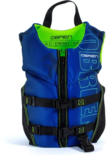 O'Brien Chaleco salvavidas CGA con espalda en V Flex para niños, color azul