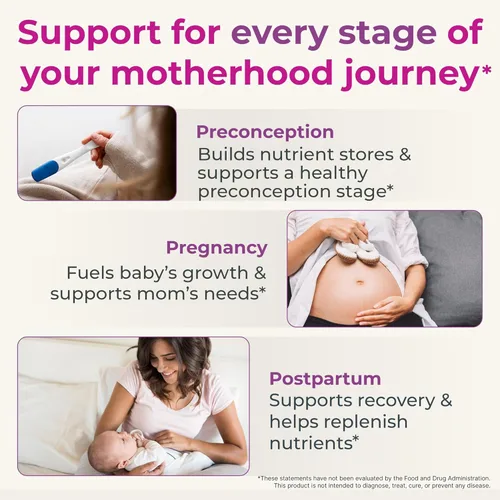 Miniatura 6 de NatureGenX Metil prenatal con probióticos - Vitaminas prenatales para mujeres con hierro, folato de metilo, jengibre, B12 activo y 28 nutrientes