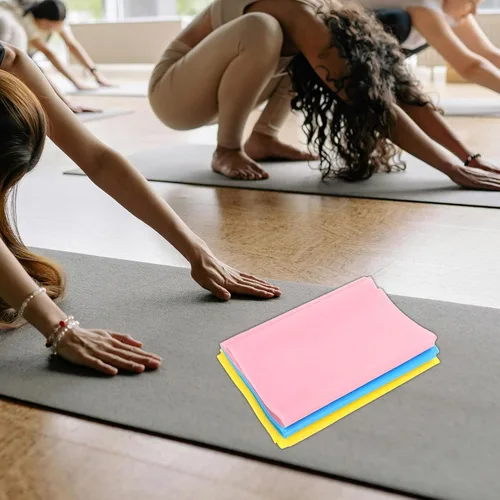 Miniatura 7 de 3pcs Resistance Bands Set for Body Stretching and Arm Training, Elastic Yoga Pilates Tension Bands in Blue Yellow Pink for Home Fitness Workout