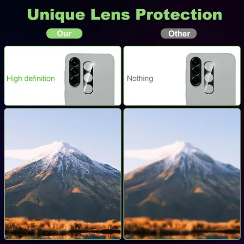 Miniatura 5 de Protector de lente de cámara para Samsung Galaxy A56, [antiarañazos] [fácil de instalar], alta definición, anti huellas dactilares, película