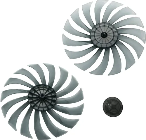 Miniatura 10 de Hoja de ventilador silenciosa de plástico universal con cubierta de tuerca de repuesto para ventilador de pie ventilador de mesa gris #3 10 pulgadas