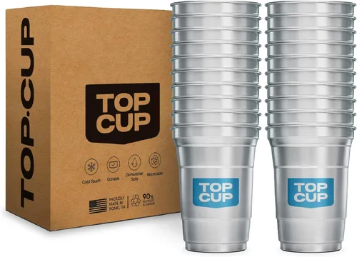 Miniatura 15 de Top Cup by Ball – 9 onzas, 50 unidades, vasos de fiesta de aluminio reutilizables Retención en frío, reciclable, fabricado en Estados Unidos