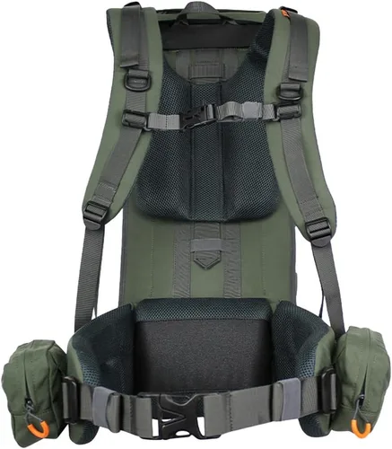 Miniatura 2 de SPIKA Mochila de caza con marco interno, mochila de senderismo impermeable para extensible, 40L + 80L + capacidad Verde militar 80l
