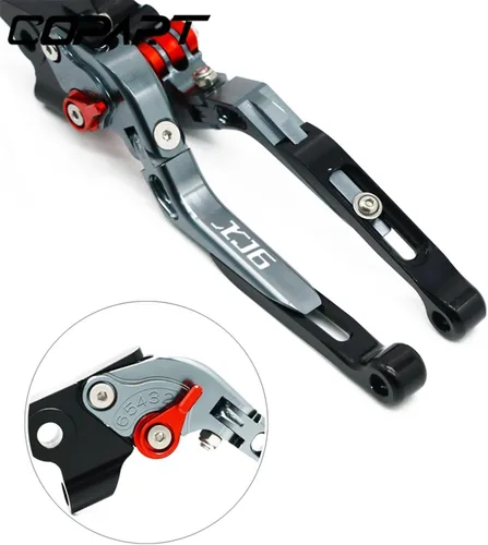 Miniatura 3 de Para Yamaha XJ6 N XJ6 para Diversion 2009 2020 2019 motocicleta ajustable CNC plegable extensible palanca de embrague de freno manija (Color : 10)