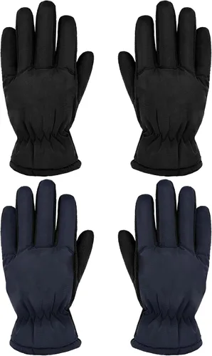 2 pares de guantes de nieve gruesos para niños, guantes de esquí para niños pequeños, guantes de invierno cálidos e impermeables para niños y niñas