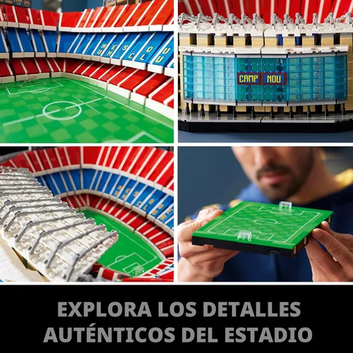 Miniatura 4 de LEGO Icons Camp NOU – FC Barcelona Soccer Stadium 10284 - Kit de construcción grande para adultos, idea de regalo