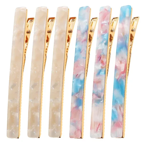 Miniatura 11 de Cobahom 6 pinzas para el cabello, accesorios para el cabello para mujeres, pasadores de pico de pato de resina, pinzas para el cabello elegantes
