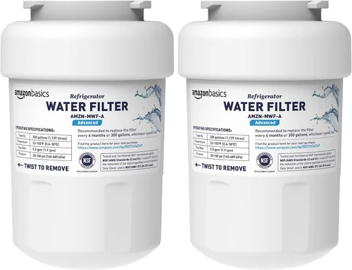 Miniatura 13 de Amazon Basics Cartucho de filtro de agua de repuesto compatible con refrigerador GE MWF, paquete de 1, filtración premium
