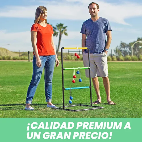 Miniatura 3 de GoSports Juego de lanzamiento de escalera para interiores y exteriores con 6 bolas de goma suave y funda de transporte de viaje, elige Pro o Classic