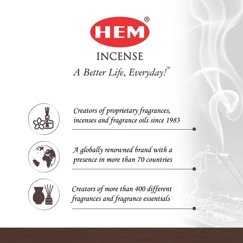 Miniatura 5 de Hem Pure House - Varitas de incienso Hexa, paquete de 6 cajas (120 varillas en total) Incienso natural enrollado a mano de la India Aroma