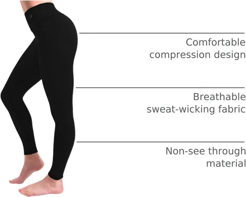 Miniatura 50 de CompressionZ - Leggings de compresión de cintura alta para mujer, para hacer yoga, correr, ir al gimnasio, fitness y entrenar a diario, pantalones