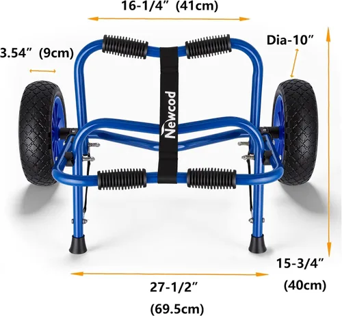 Miniatura 7 de Newcod Carrito de kayak, carrito de kayak para llevar kayak, canoa, tabla de remo SUP