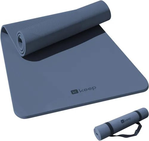 KEEP Tapete de yoga, 32 pulgadas, extra ancho, para hombres y mujeres, 0.276 in de grosor, doble cara, antideslizante, ecológico, tapete de yoga