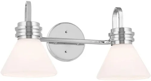 Miniatura 9 de Kichler Farum 55153CH - Aplique de pared de 1 luz de 7.25 pulgadas con cristal ópalo en cromo, para chimenea, cocina, dormitorio, pasillo o tocador