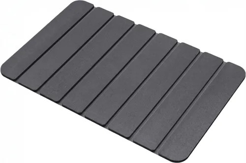 Miniatura 10 de Tapete de baño de piedra de diatomeas antideslizante, plegable para baño, secado rápido, súper absorbentes, tierra de diatomeas, de 24 x 16 Gris