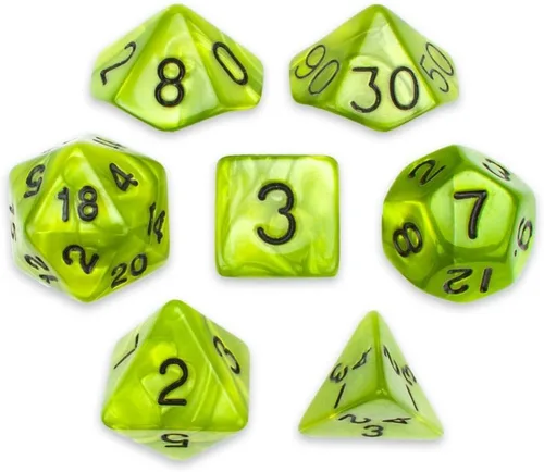 Miniatura 10 de Wiz Dice Serie II - Juego de dados poliédricos para juegos de rol de mesa de aventura con una bolsa de dados - Juego de dados DND, adecuado