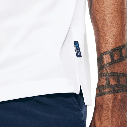 Miniatura 98 de Nautica playera polo clásica de mangas cortas, color sólido, para hombre