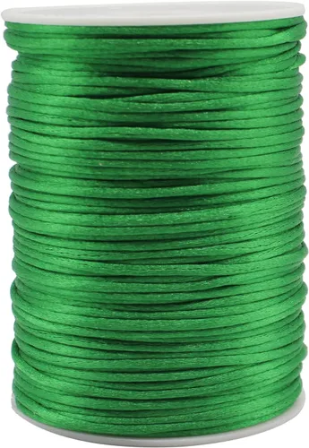 Miniatura 11 de Cordón de nailon blanco satinado de 0.039 in x 109 yardas de seda satinada para pulseras, collares, fabricación de joyas, nudos chinos, macramé