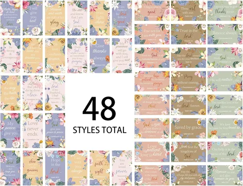Miniatura 7 de Yaomiao 240 tarjetas de oración con versículos de la Biblia para mujeres, mini tarjetas de las Escrituras con cita inspiradora, regalos cristianos