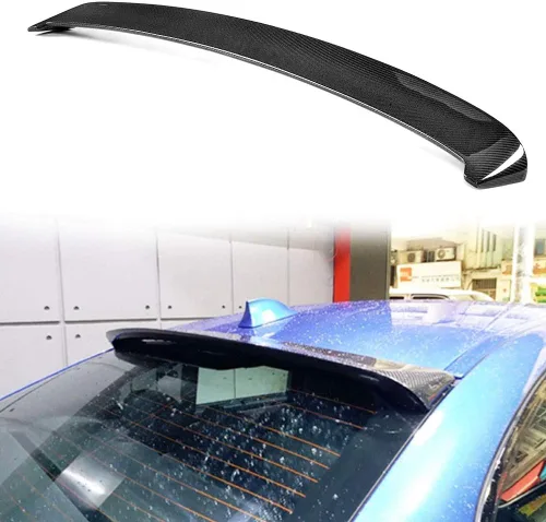Miniatura 8 de Alerón de maletero de fibra de carbono real compatible con BMW 5 Series F10 y M5 F10 2010-2016, ala de alerón de alta patada para puerta trasera