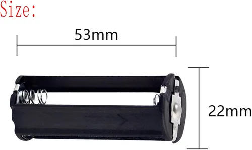 Miniatura 4 de 3 x 1,5 V AAA Cilíndrico Batería Protectora Soporte de Cove para linterna antorcha, paquete de 2, negro (cabeza plana negro)