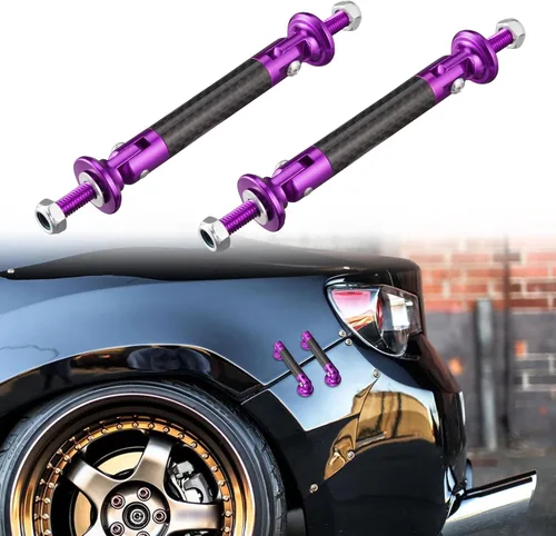 Miniatura 10 de TOMALL 2 piezas 45mm de fibra de carbono dorado para coche, varillas ajustables universales para parachoques delantero/trasero, soporte de divisor