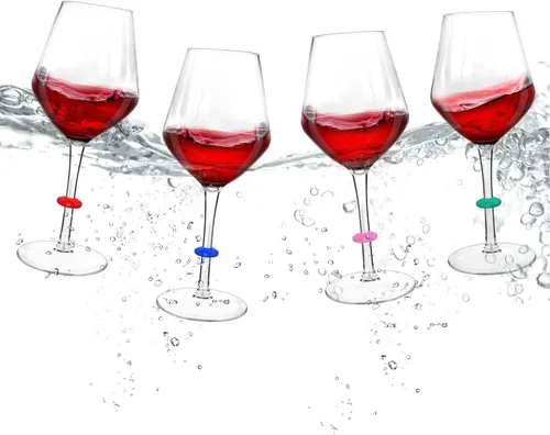 Miniatura 11 de Copas de vino flotantes para piscina con etiquetas de dijes, copas de vino irrompibles junto a la piscina, taza flotante con tallo, vasos para beber