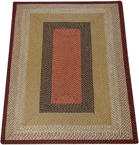 Miniatura 3 de Earth Rugs Alfombra rectangular, 2' x 6', Borgoña/Mostaza