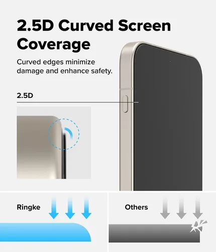Miniatura 8 de Ringke Paquete de 2 protectores de pantalla para OnePlus 15, vidrio templado de fácil deslizamiento [súper fácil de instalar], compatible