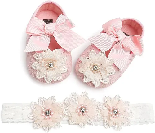 Miniatura 6 de QWZban Zapatos de bebé Mary Jane Flats antideslizantes con suela suave para bebés y niños pequeños, primeros caminantes, para fiestas, Navidad