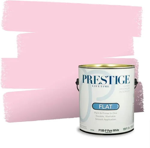 Miniatura 326 de Prestige Paints Pintura exterior e imprimación en uno, 1 galón, plano, coincidencia comparable de Valspar* Amber Rose*