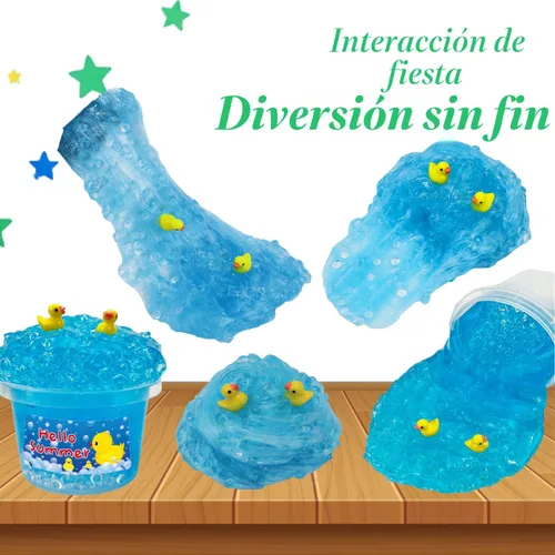 Miniatura 3 de Encantador limo azul crujiente con cuentas de pecera, súper suave y antiadherente, ideal para regalos de cumpleaños para niñas y niños, regalos de 1