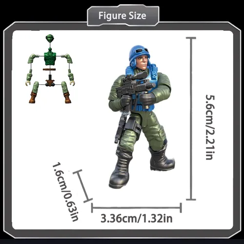 Miniatura 6 de YEIBOBO! Bolsas misteriosas de minifiguras, figuras de acción militar con armas y accesorios, paquete sorpresa de las fuerzas especiales Delta