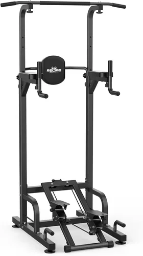 Miniatura 11 de RELIFE REBUILD YOUR LIFE Power Tower Estación de Barra de Dominadas Estación de Fondos para Gimnasio en Casa Entrenamiento de Fuerza Equipo