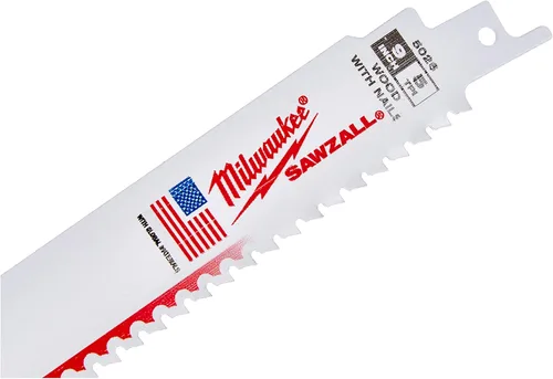 Miniatura 4 de Milwaukee 48-00-5026 The Ax - Hojas de sierra recíproca 5 TPI de 9 pulgadas, paquete de 5