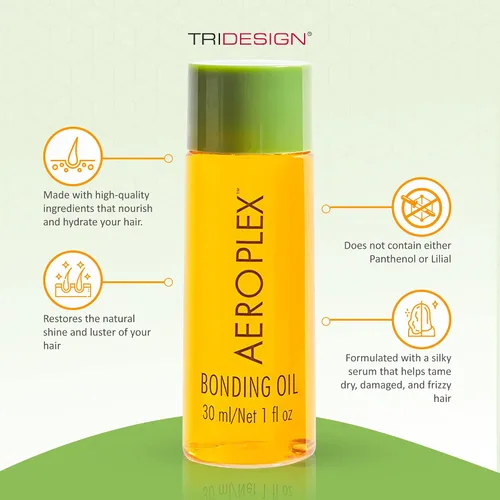 Miniatura 2 de TRIDESIGN Aeroplex - Aceite de unión – Repara, promueve el crecimiento y evita la rotura – Suero sedoso para cabello seco, dañado y encrespado