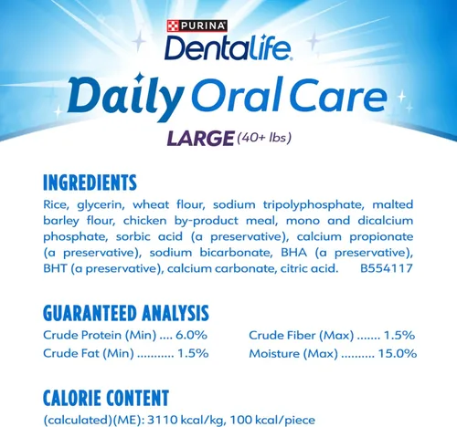 Miniatura 5 de Purina DentaLife - Masticables dentales para perros grandes, hechos en Estados Unidos, para uso diario, bolsa de 18