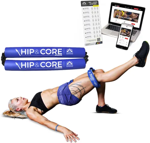 Crossover Symmetry Sistema de cadera y núcleo: bandas de entrenamiento en casa con resistencia de bucle para estirar y fortalecer piernas, glúteos,