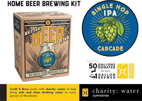 Miniatura 4 de Craft A Brew - IPA de un solo lúpulo (Cascade) - Kit de elaboración de cerveza - Haz tu propia cerveza artesanal - Equipo completo y suministros