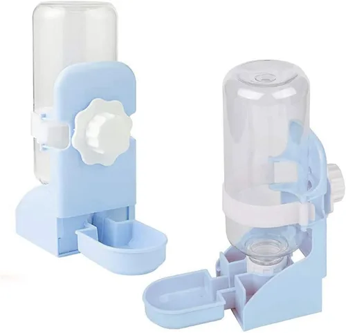 Miniatura 9 de Comedero de agua para conejos, dispensador de agua suspendido de jaula para mascotas, cuenco automático colgante para botella de animales pequeños