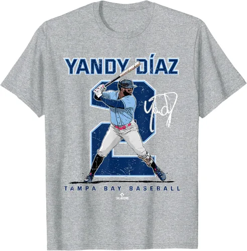 Miniatura 5 de Camiseta Number and Portrait Yandy Diaz Tampa Bay MLBPA, Negro