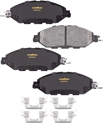 Miniatura 4 de Goodyear Rotores delanteros premium (2) y pastillas de freno (4) para: Infiniti G35 (2007-2008); Infiniti JX35 (2013); Infiniti QX60 (2014-2020)