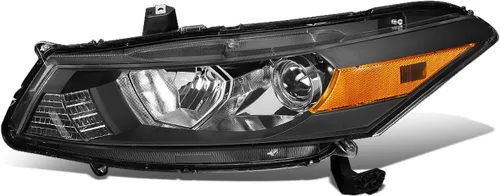 DNA Motoring OEM-HL-0004-L Estilo de fábrica Lado del Conductor Proyector Faro Lámpara HO2502135 Para 08-12 Honda Accord