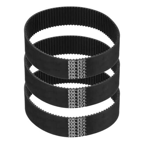 Miniatura 38 de MECCANIXITY 3.780 in GT-2 correa dentada, 5pcs 0.354 in ancho 0.079 in paso impresión 3D GT-2 correa dentada caucho de bucle cerrado, negro