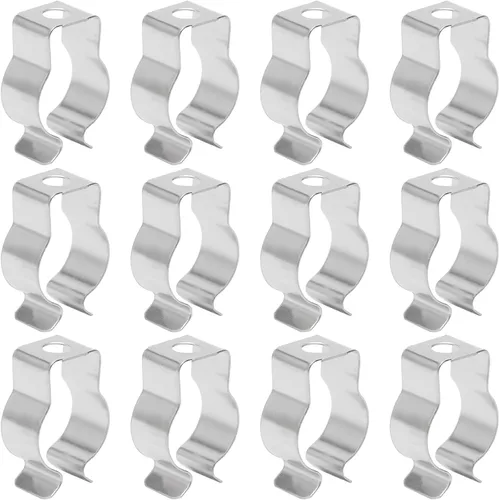 Miniatura 13 de Othmro T8 - Abrazaderas de lámpara para tubo de luz LED, lámpara fluorescente LED, con tornillos, abrazaderas de lámpara en U T8 soporte