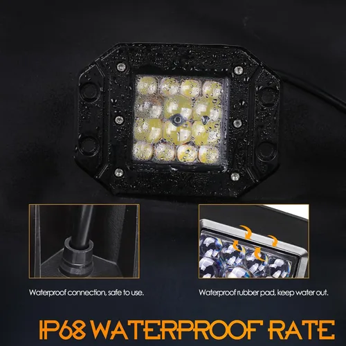Miniatura 7 de Nirider - Cápsulas LED de montaje empotrado, 2 piezas de luces de parachoques de 84 W, luces de conducción de haz puntual de 5 pulgadas, barra