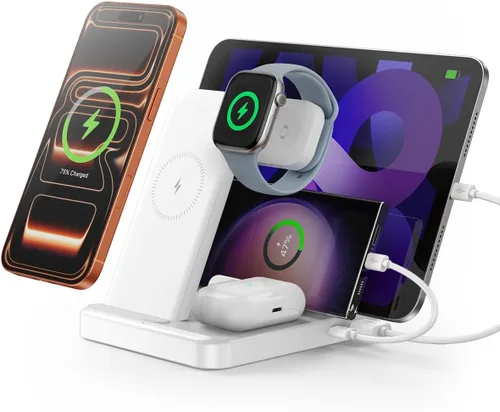 Miniatura 9 de Intoval Estación de carga 5 en 1, para iPhone 17/17 Pro/17 Pro Max y Android, iPad Pro/Air/Mini, Apple Watch 11/Ultra 3/Ultra 2/Ultra/10/9/8/7/SE
