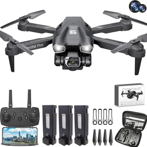 Miniatura 8 de MOCVOO Drone con cámara para adultos, drones mini FPV HD 1080P para niños principiantes, juguetes plegables de cuadricóptero RC para niños y niñas