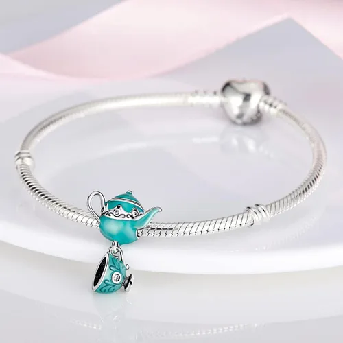 Miniatura 13 de MULA - Dijes de plata de ley 925 para pulseras y collares, colgantes de letras para la familia, cuentas de viaje en avión, dijes de árbol