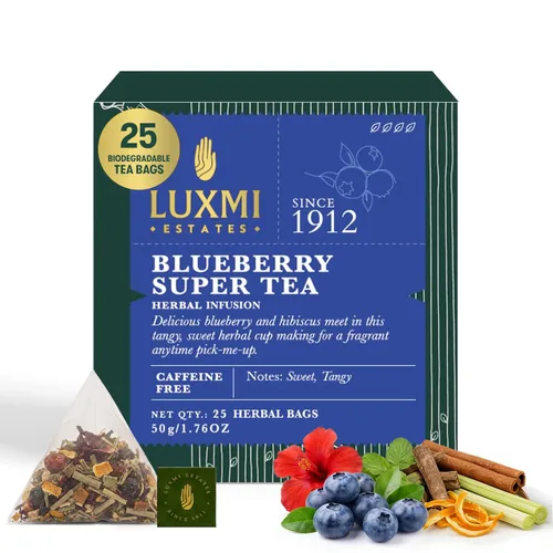 Miniatura 14 de Luxmi Estates African Rose - Té de rosa orgánico de hibisco (25 bolsas de té), sin cafeína, para desintoxicación, limpieza y digestión, con té